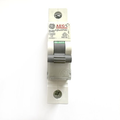 GE General Electric AEG EP101 566748 B40 40A 40 Amp MCB Circuit Breaker Type B